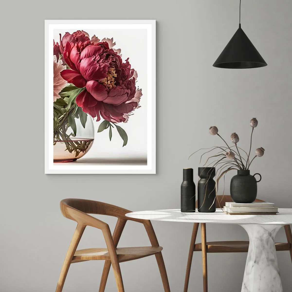 Plakat i hvid ramme - I fuldt flor af skønhed - 40x50 cm