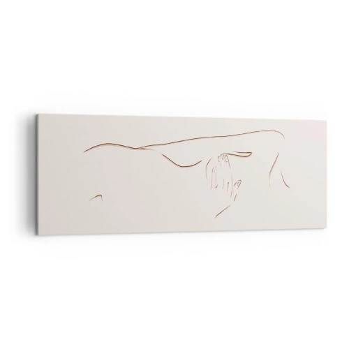Lærredstryk - Billede på lærred - Begærets form - 140x50 cm
