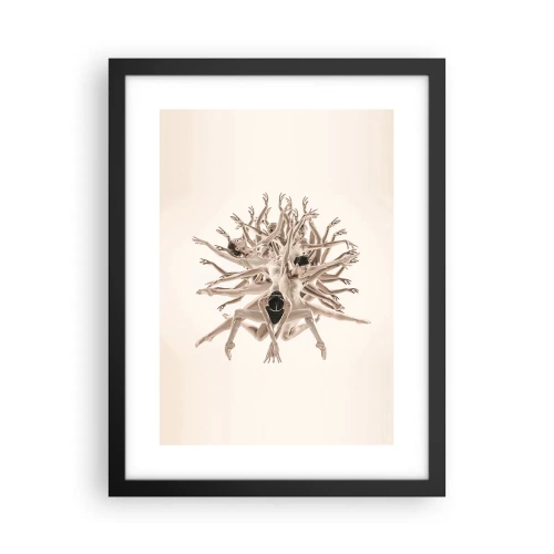 Plakat i sort ramme - Blomstrende i dans - 30x40 cm