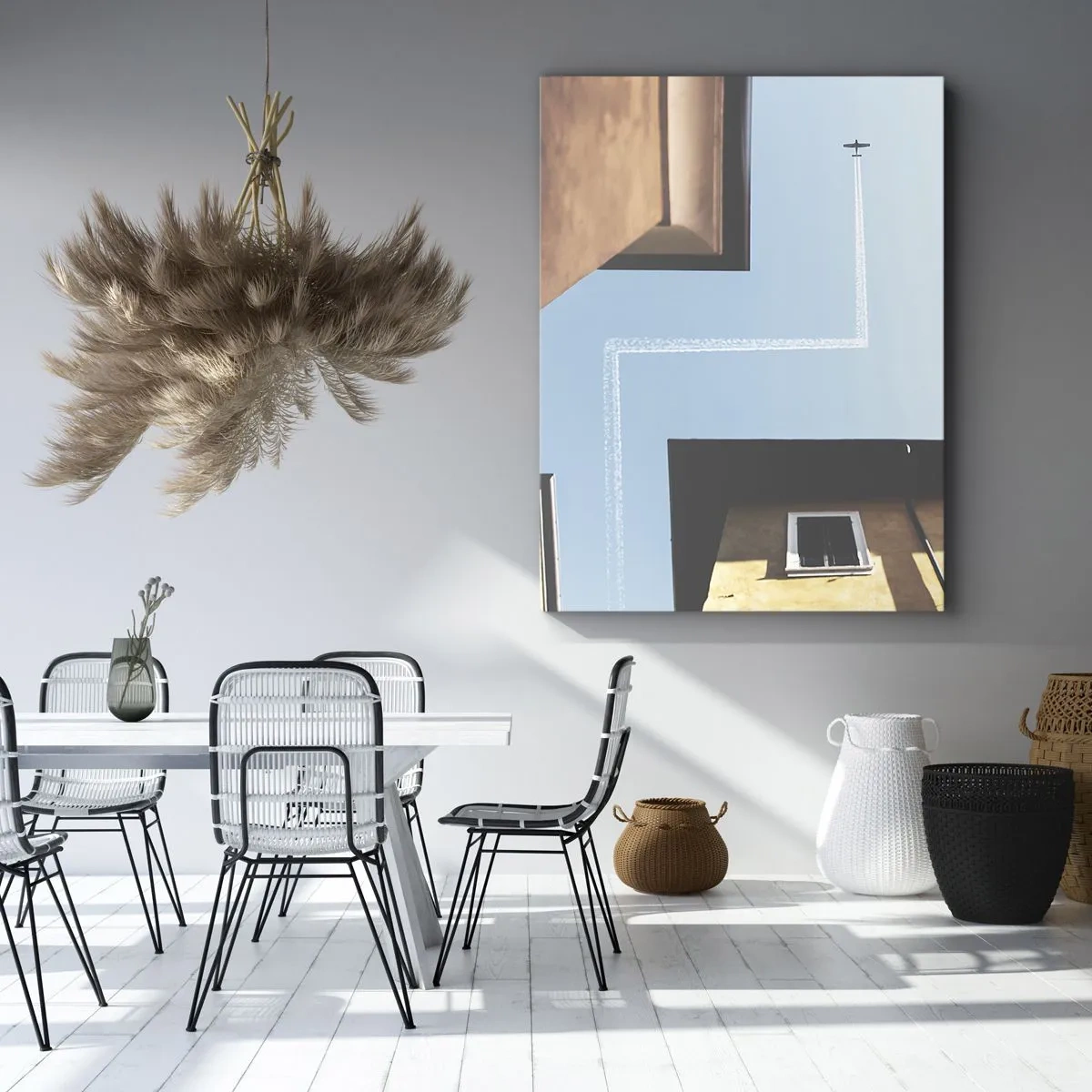 Lærredstryk - Billede på lærred - Over den urbane labyrint - 80x120 cm