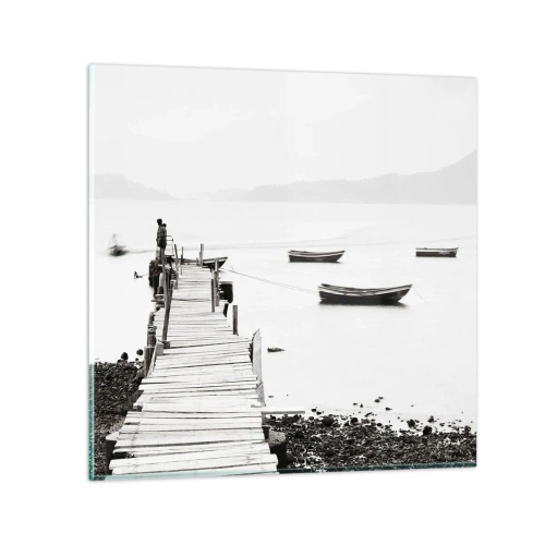 Billede på glas - Over stille og klart vand - 30x30 cm