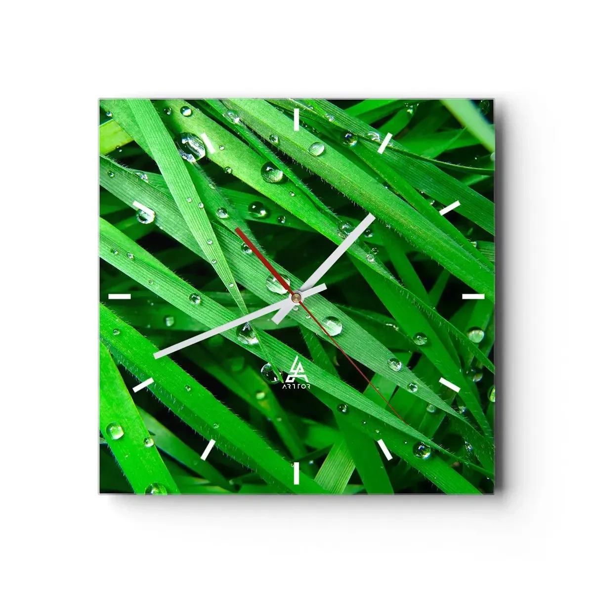 Vægur, Uret - Spil grønt - 40x40 cm
