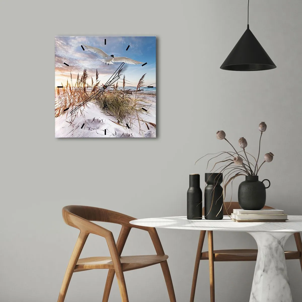 Vægur, Uret - Vind fra havet - 30x30 cm