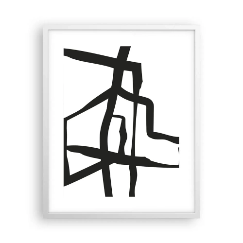 Plakat i hvid ramme - Sort og hvid konstruktion - 40x50 cm