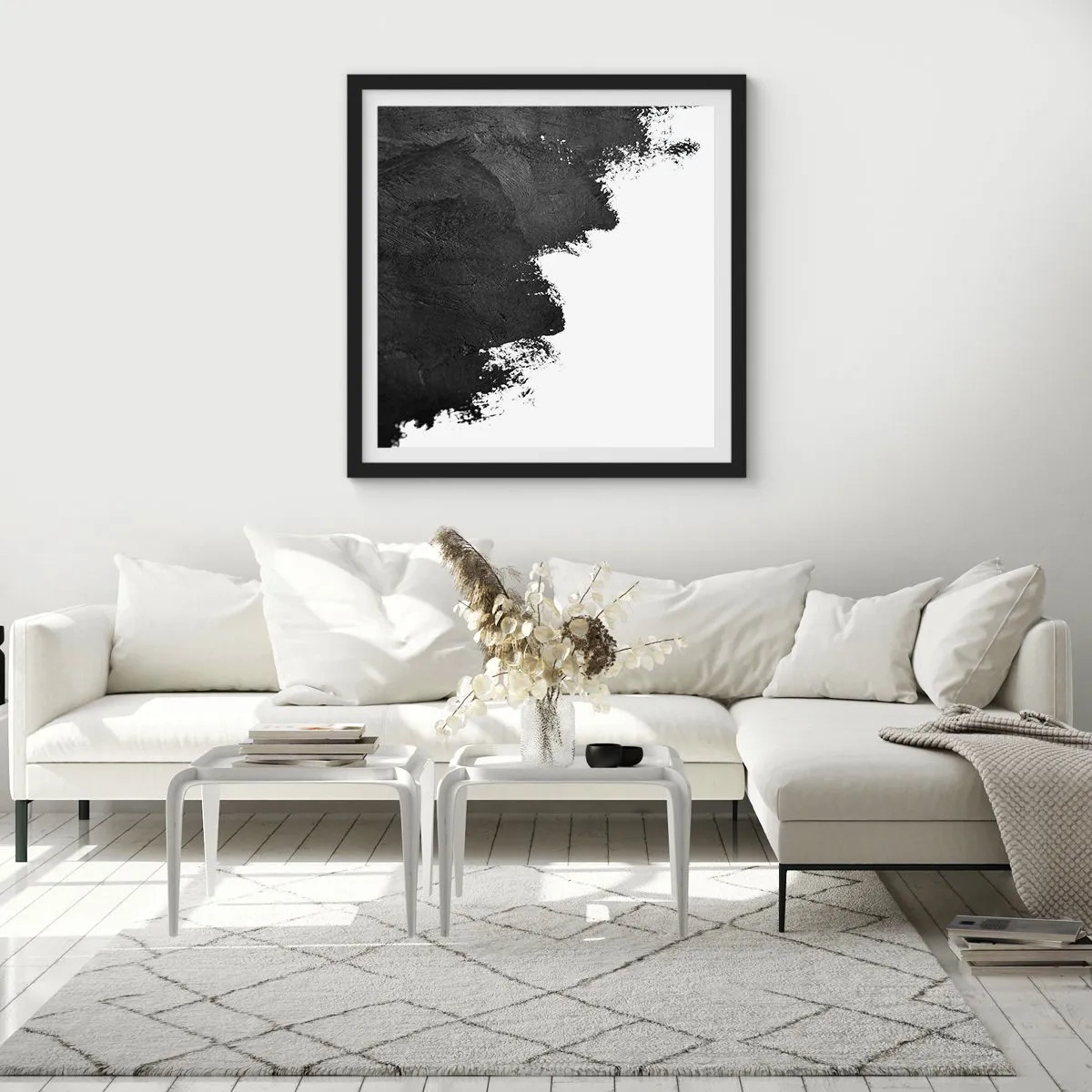 Plakat i sort ramme - Elementer: jord - 60x60 cm