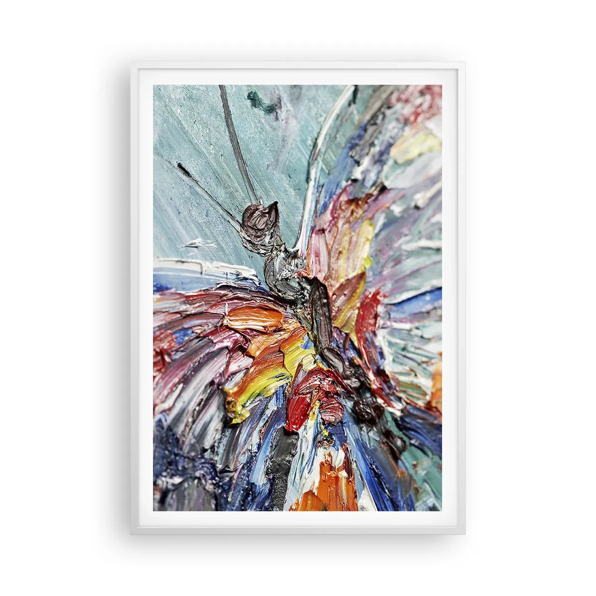 Plakat i hvid ramme - Malet af naturen - 70x100 cm