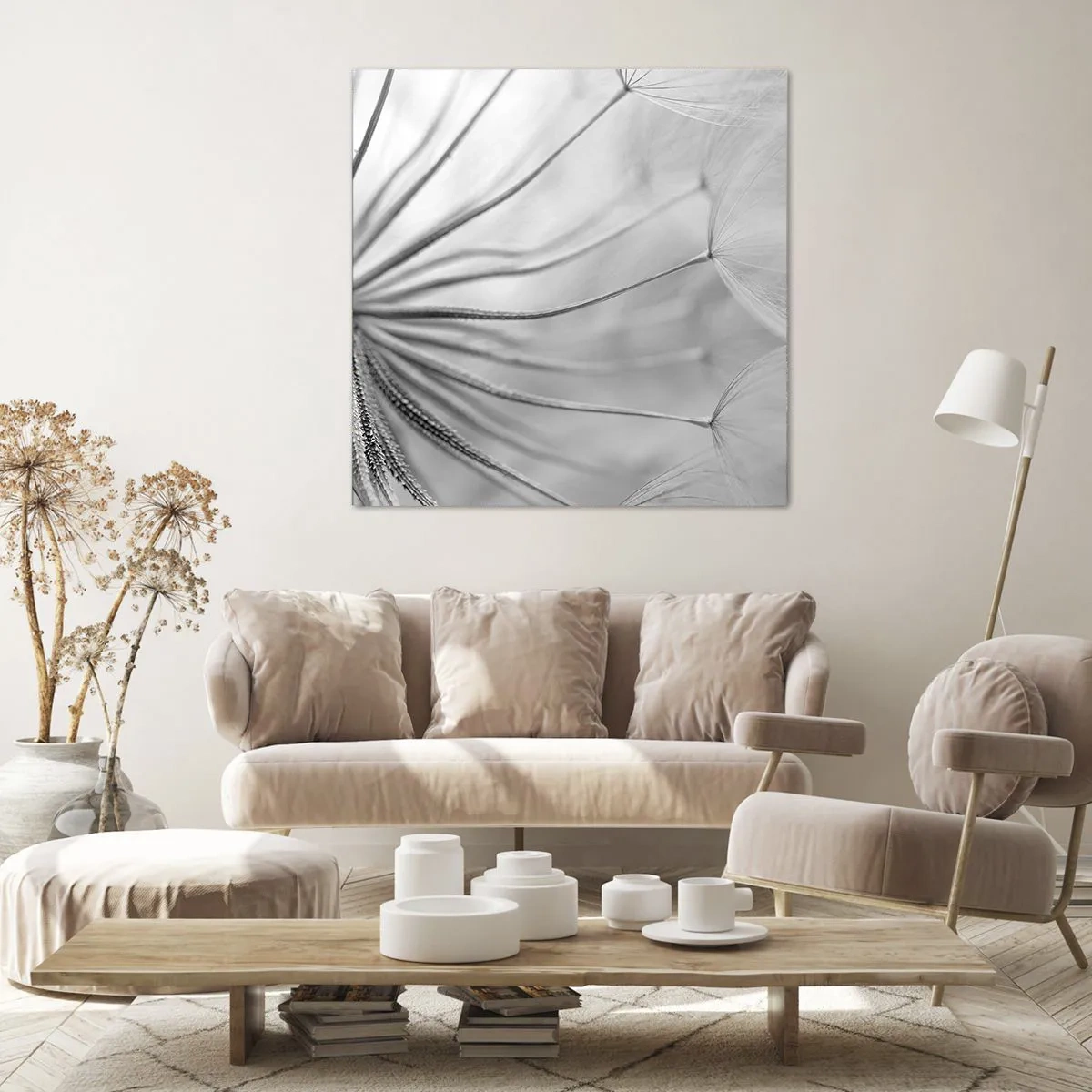 Lærredstryk - Billede på lærred - Blæsende drager - 40x40 cm