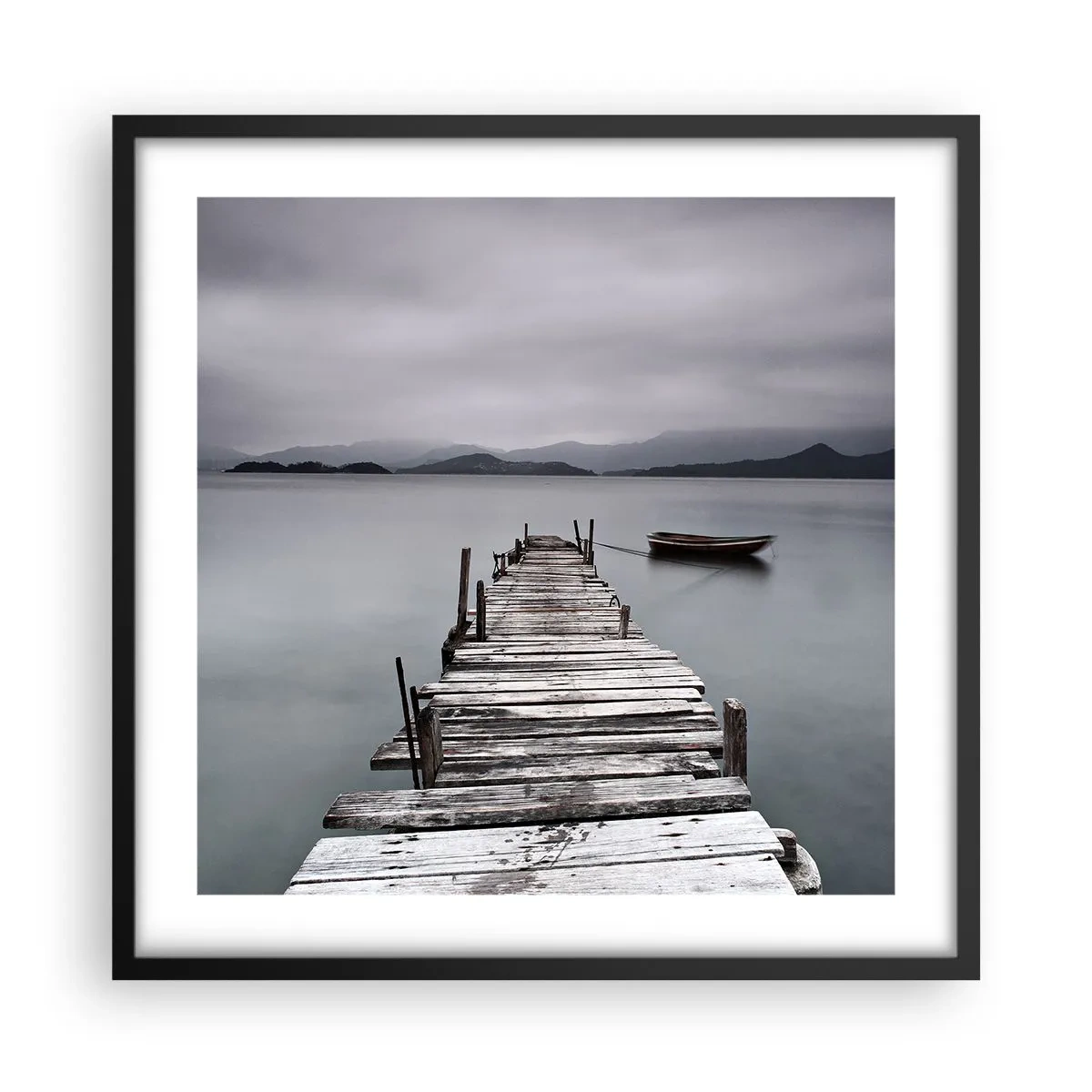 Plakat i sort ramme - Du kan tage af sted i morgen - 50x50 cm