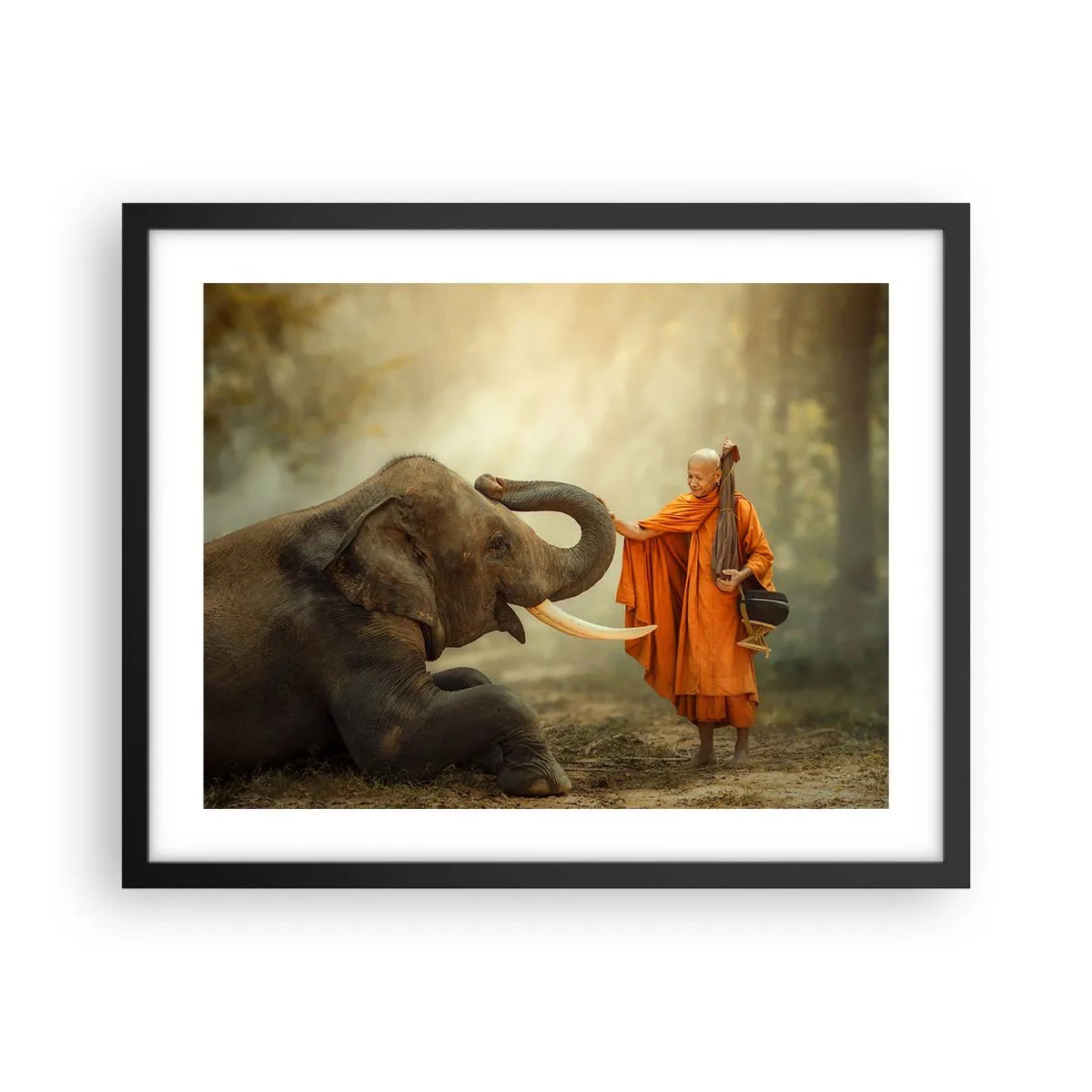 Plakat i sort ramme - Møde på ferien - 50x40 cm