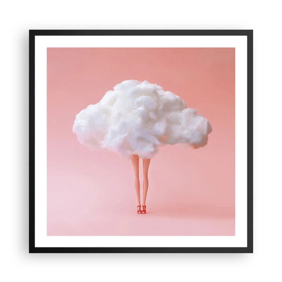 Plakat i sort ramme - Et sødt løfte - 60x60 cm