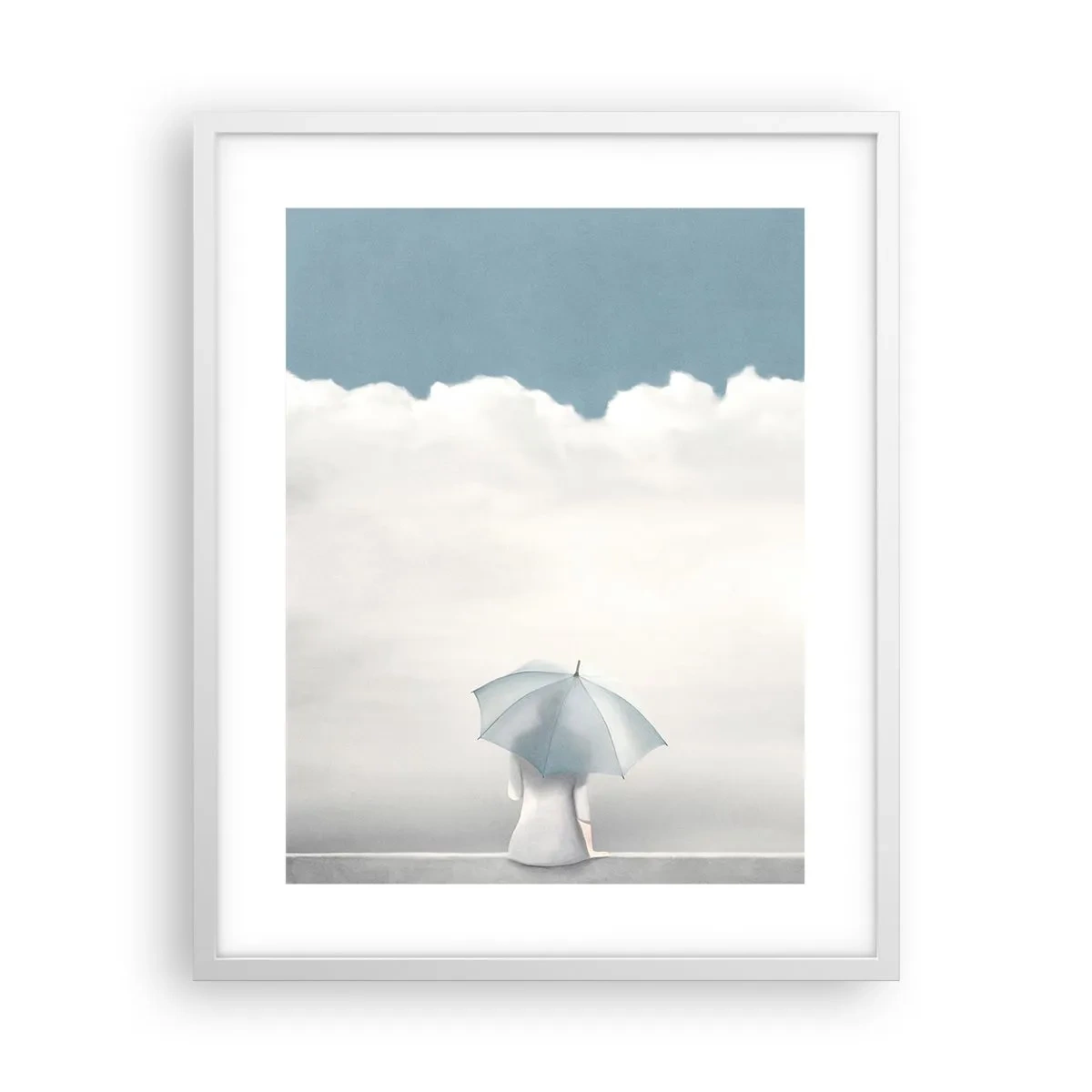 Plakat i hvid ramme - På kanten af virkelighed og drømme - 40x50 cm