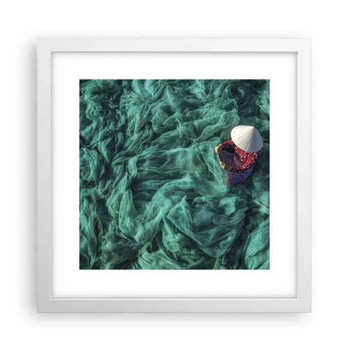 Plakat i hvid ramme - I et hav af lys - 30x30 cm