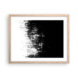 Plakat i ramme af lyst egetræ - Og vinderen er... - 50x40 cm