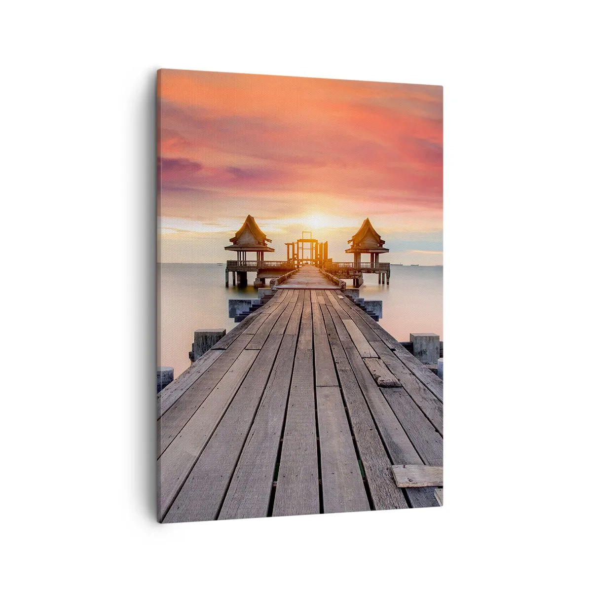 Lærredstryk - Billede på lærred - Fra vest til øst - 50x70 cm