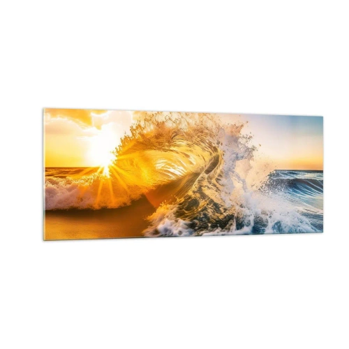 Billede på glas - Leg på sandet - 100x40 cm