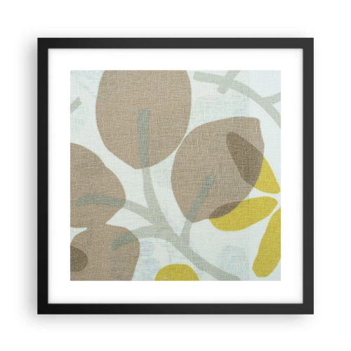 Plakat i sort ramme - Komposition i solskinnet - 40x40 cm