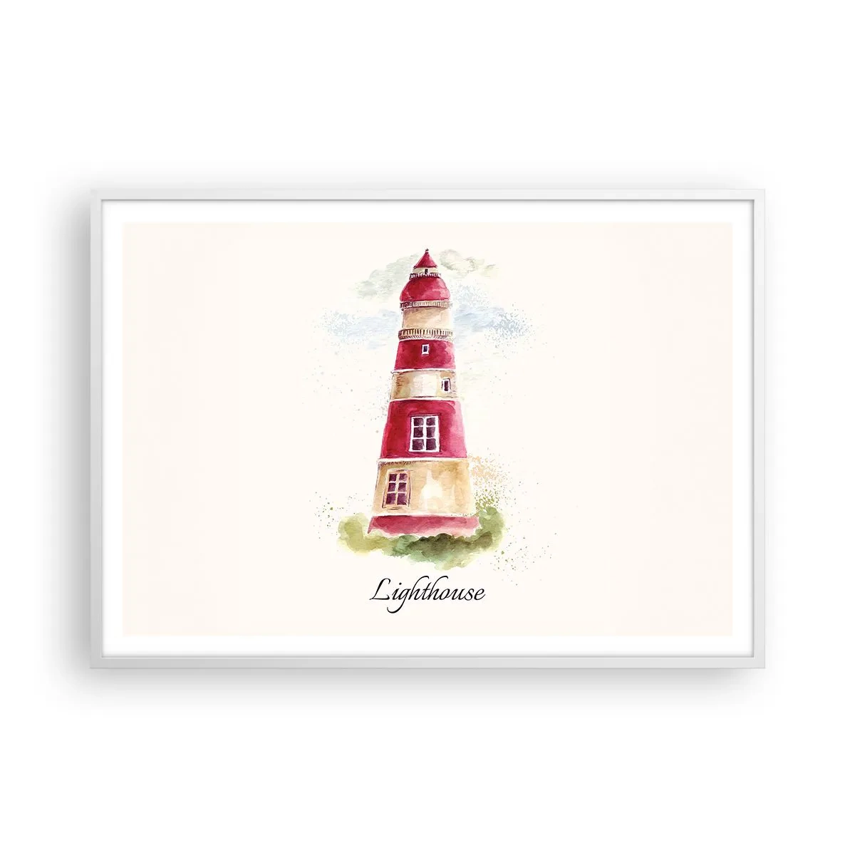 Plakat i hvid ramme - Altid vejret omkring - 100x70 cm