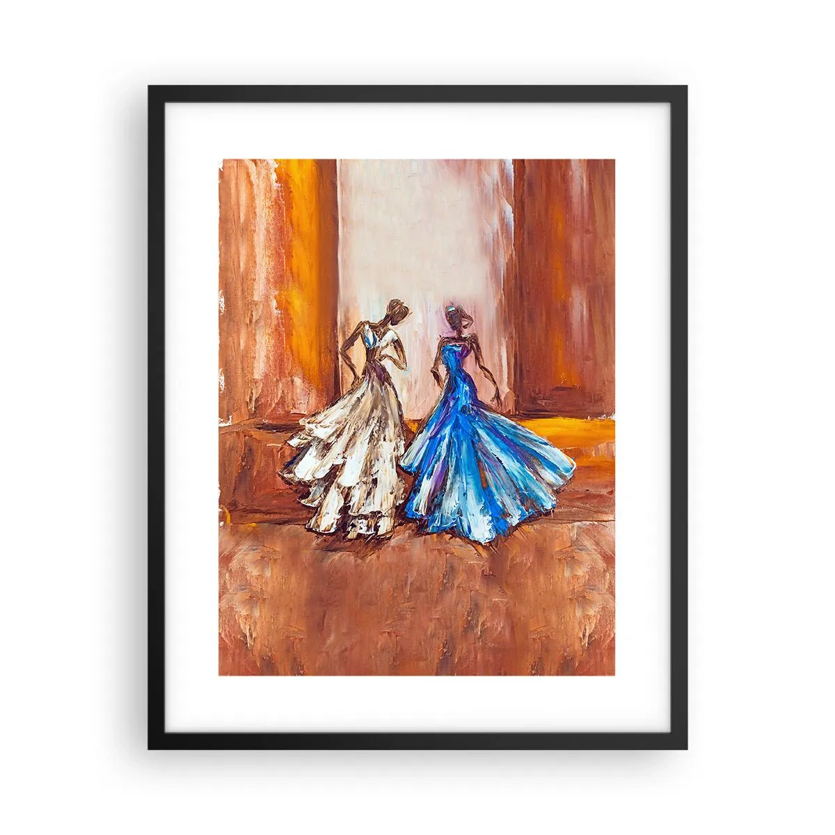 Plakat i sort ramme - Den taknemmelige duo - 40x50 cm