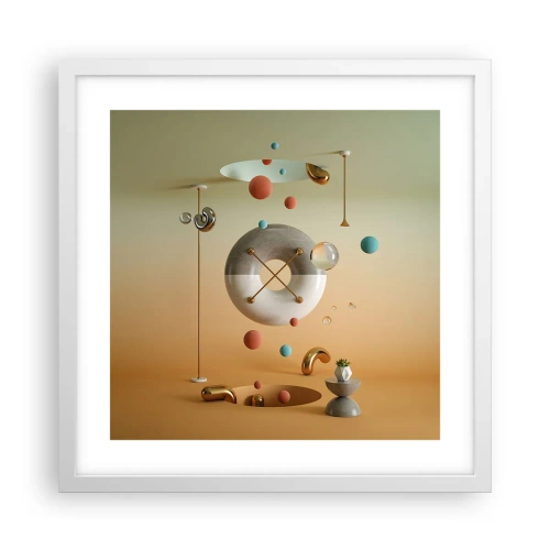 Plakat i hvid ramme - Alt kan ske - 40x40 cm