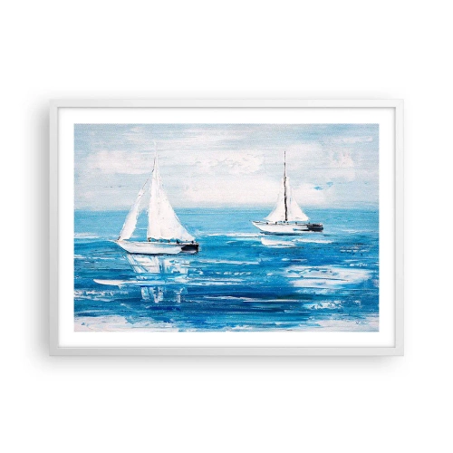 Plakat i hvid ramme - Med en ven ved din side - 70x50 cm