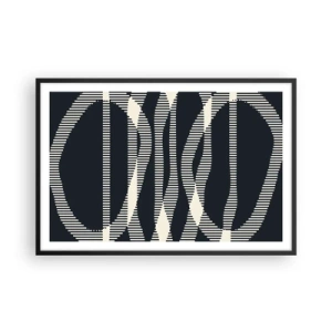 Plakat i sort ramme - Forsøg på at bryde igennem mørket - 91x61 cm