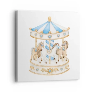 Lærredstryk - Billede på lærred - Sød barndom - 30x30 cm