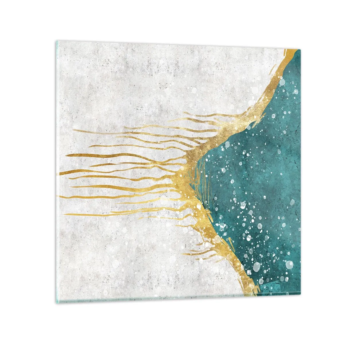 Billede på glas - Gyldent tidevand - 70x70 cm