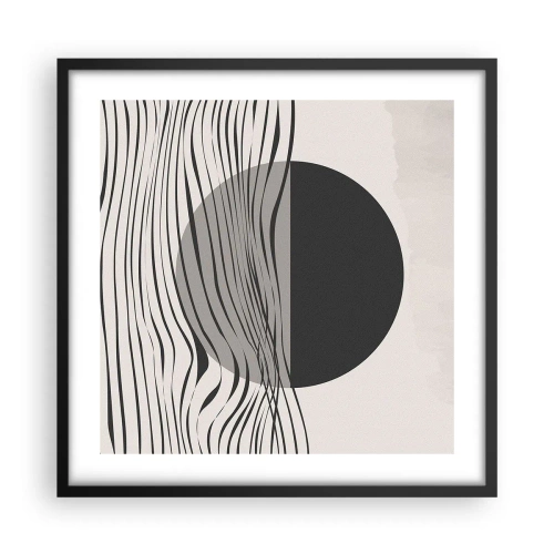 Plakat i sort ramme - Halvkomposition - 50x50 cm