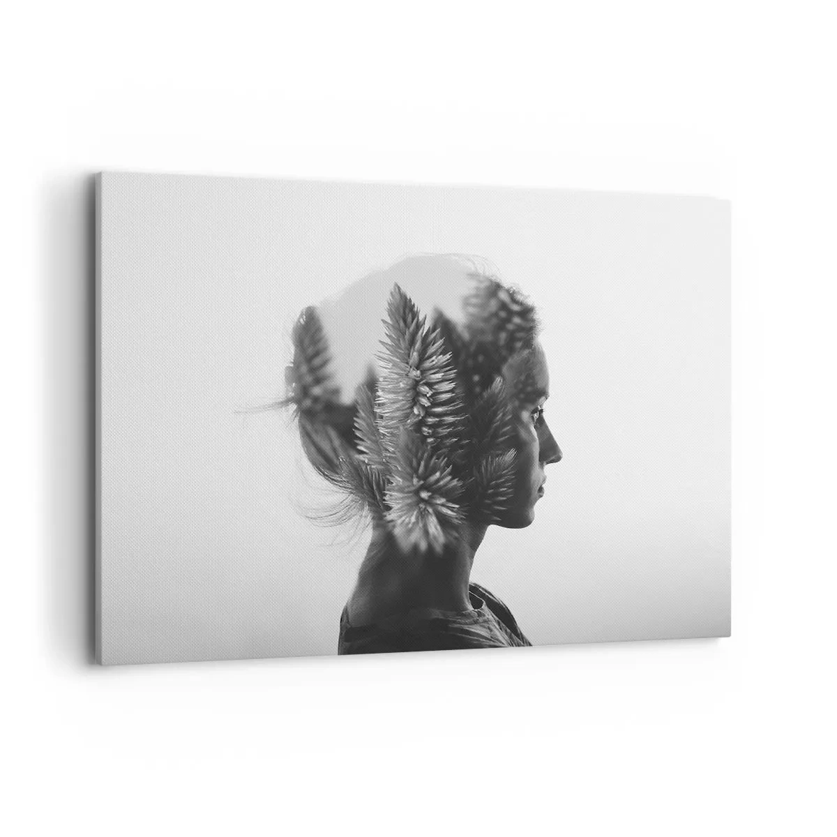 Lærredstryk - Billede på lærred - Dame af fyrreskoven - 100x70 cm
