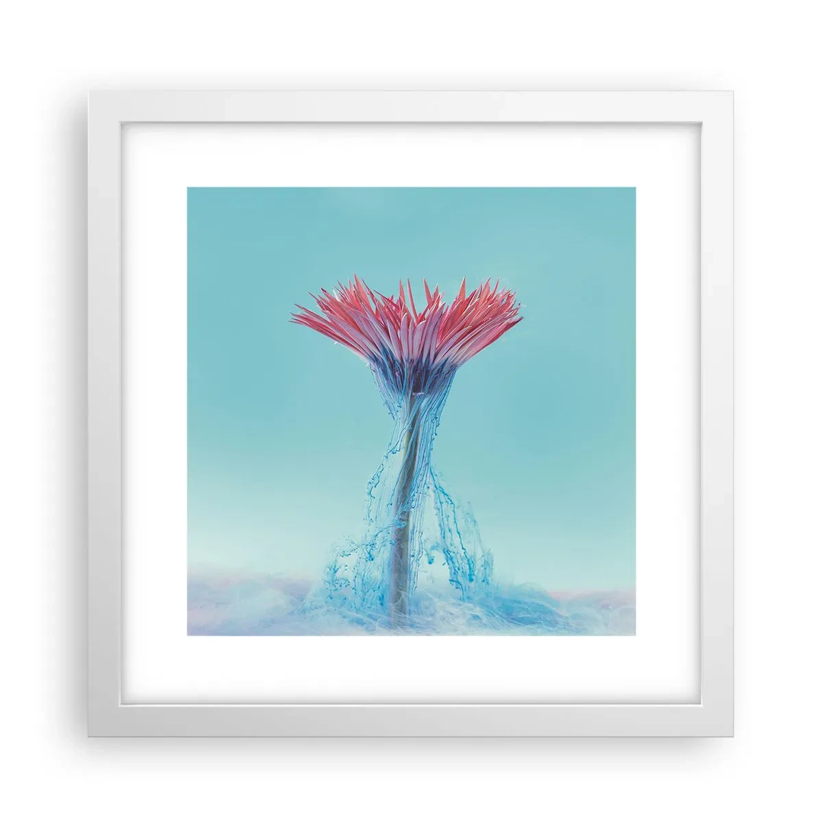 Plakat i hvid ramme - I en nærende omfavnelse - 30x30 cm