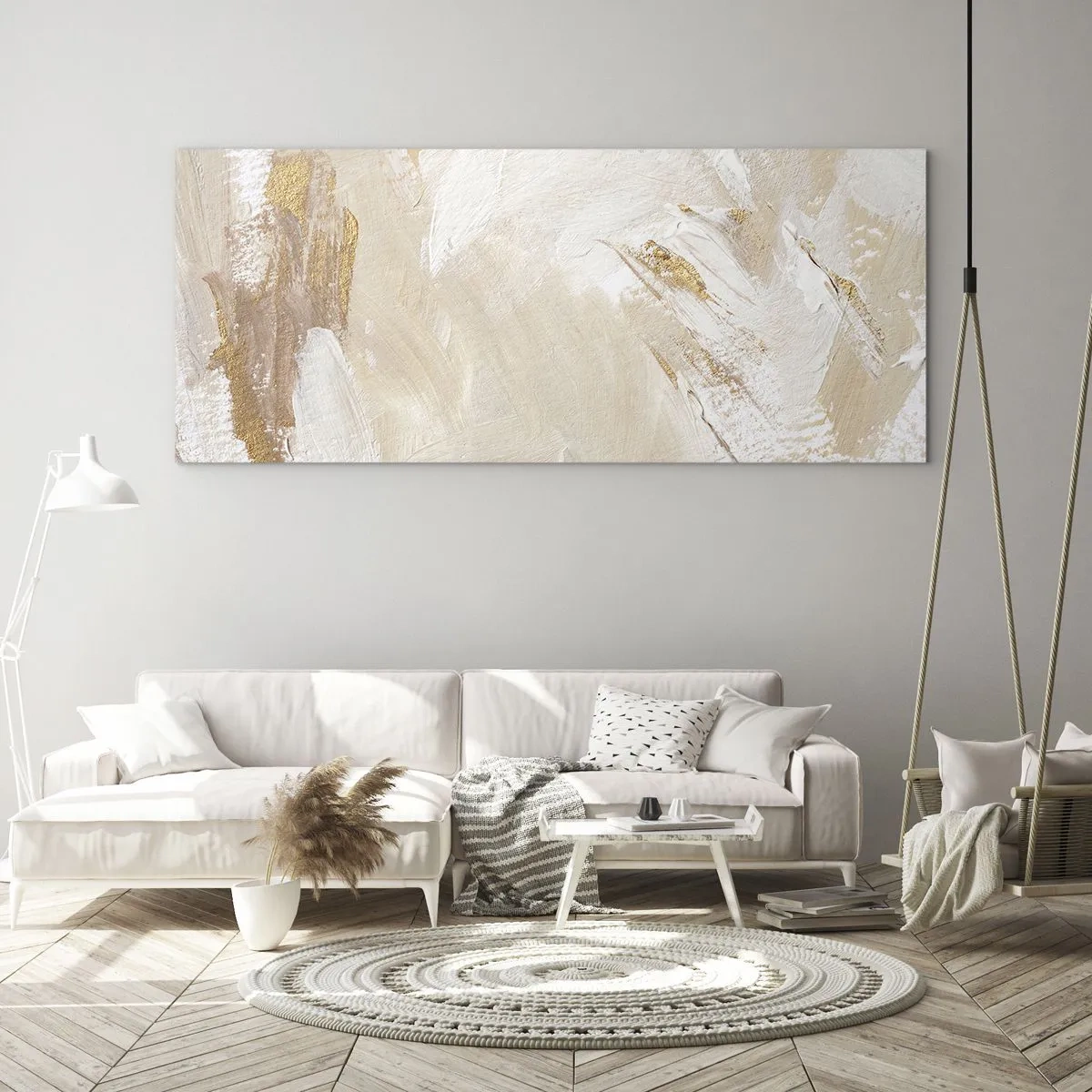 Billede på glas - Pastelkomposition - 100x40 cm