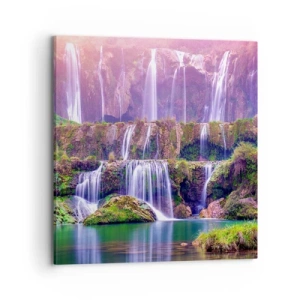 Lærredstryk - Billede på lærred - Trappe til himlen - 70x70 cm