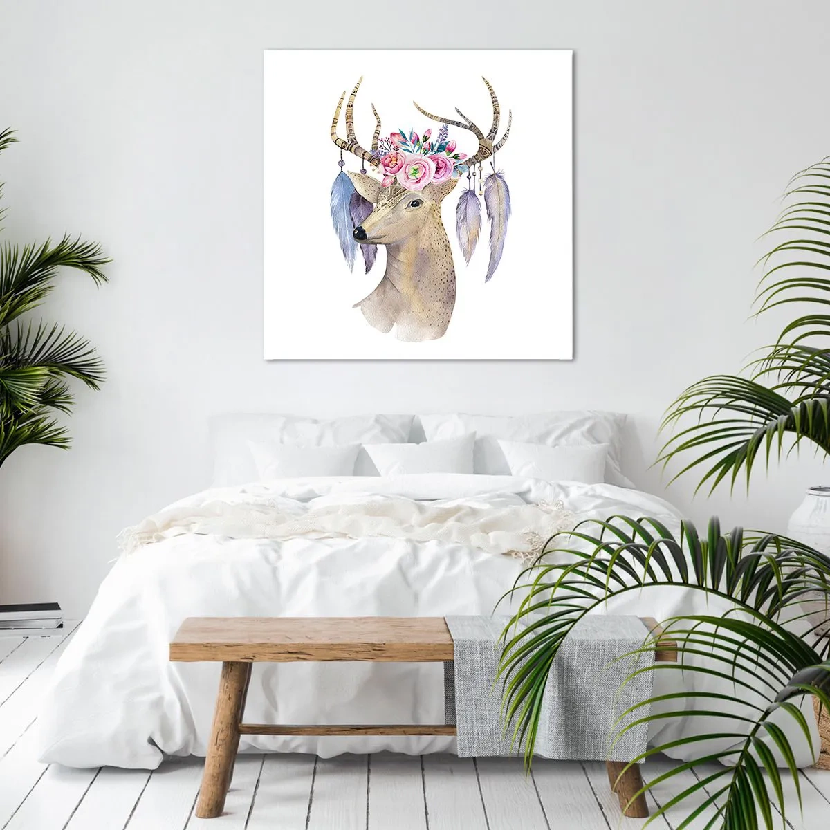 Lærredstryk - Billede på lærred - Sjælsguide - blid, uskyldig - 70x70 cm