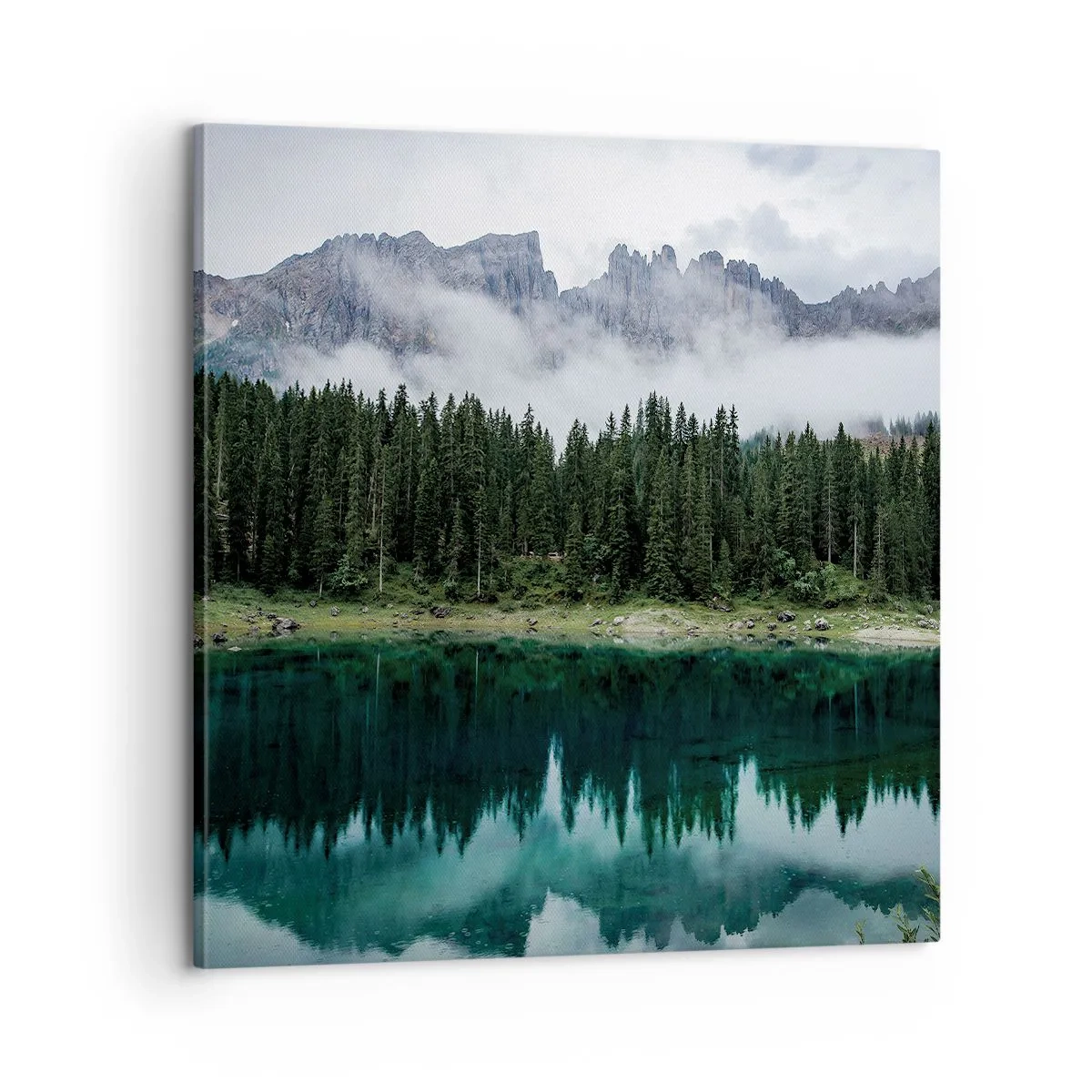 Lærredstryk - Billede på lærred - Hys, tys, lad os ikke vække sovevandet... - 60x60 cm