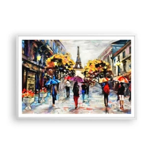 Plakat i hvid ramme - Særligt smuk om efteråret - 100x70 cm