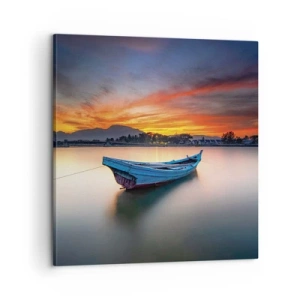 Lærredstryk - Billede på lærred - En god nat er på vej - 60x60 cm