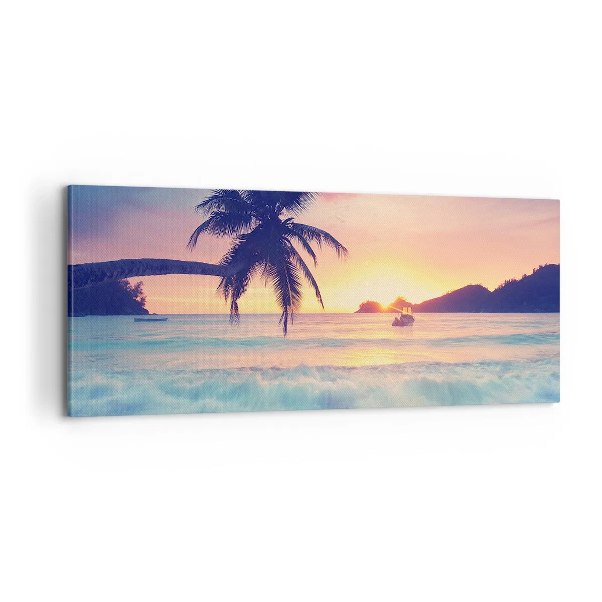 Lærredstryk - Billede på lærred - En aften i bugten - 100x40 cm