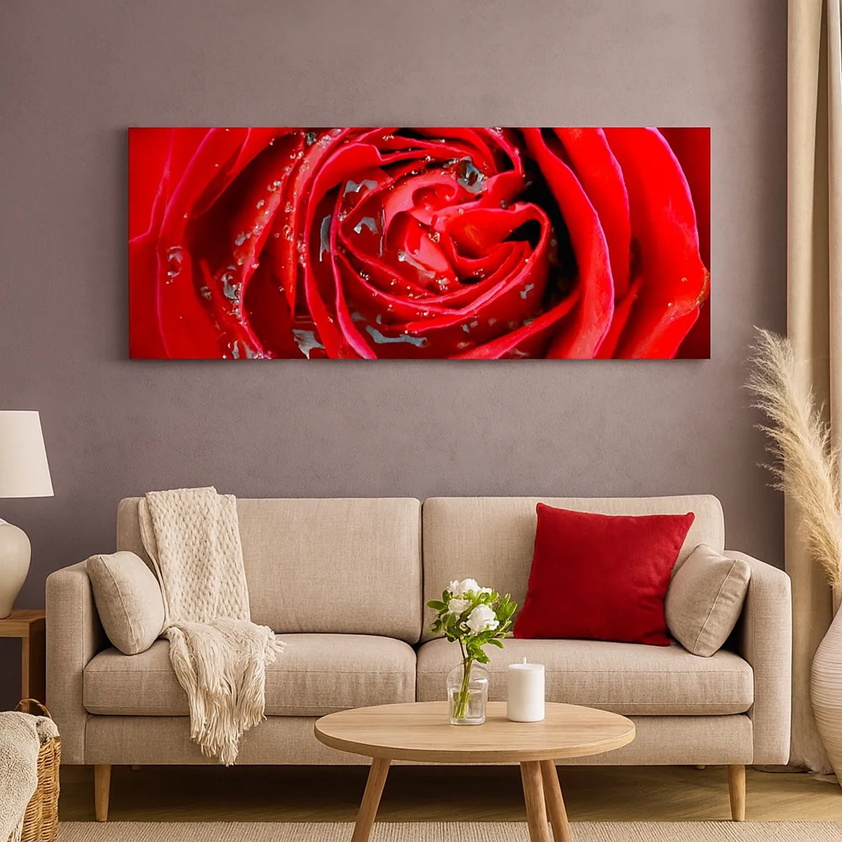 Lærredstryk - Billede på lærred - I dråber af dug - 30x30 cm