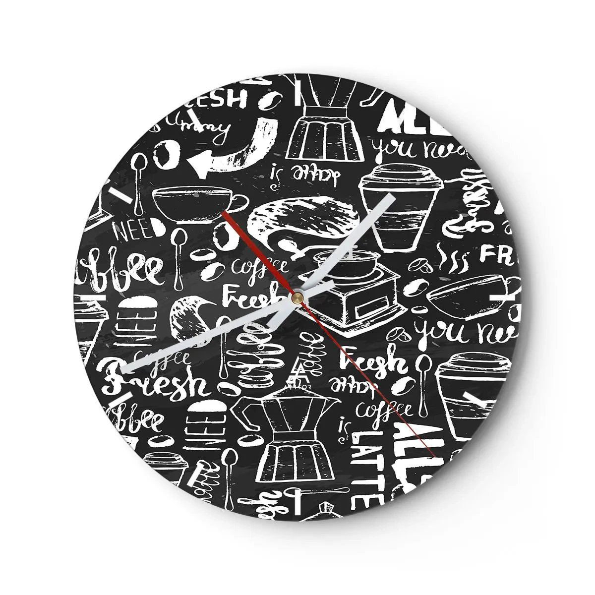 Vægur, Uret - All you need is… - 40x40 cm