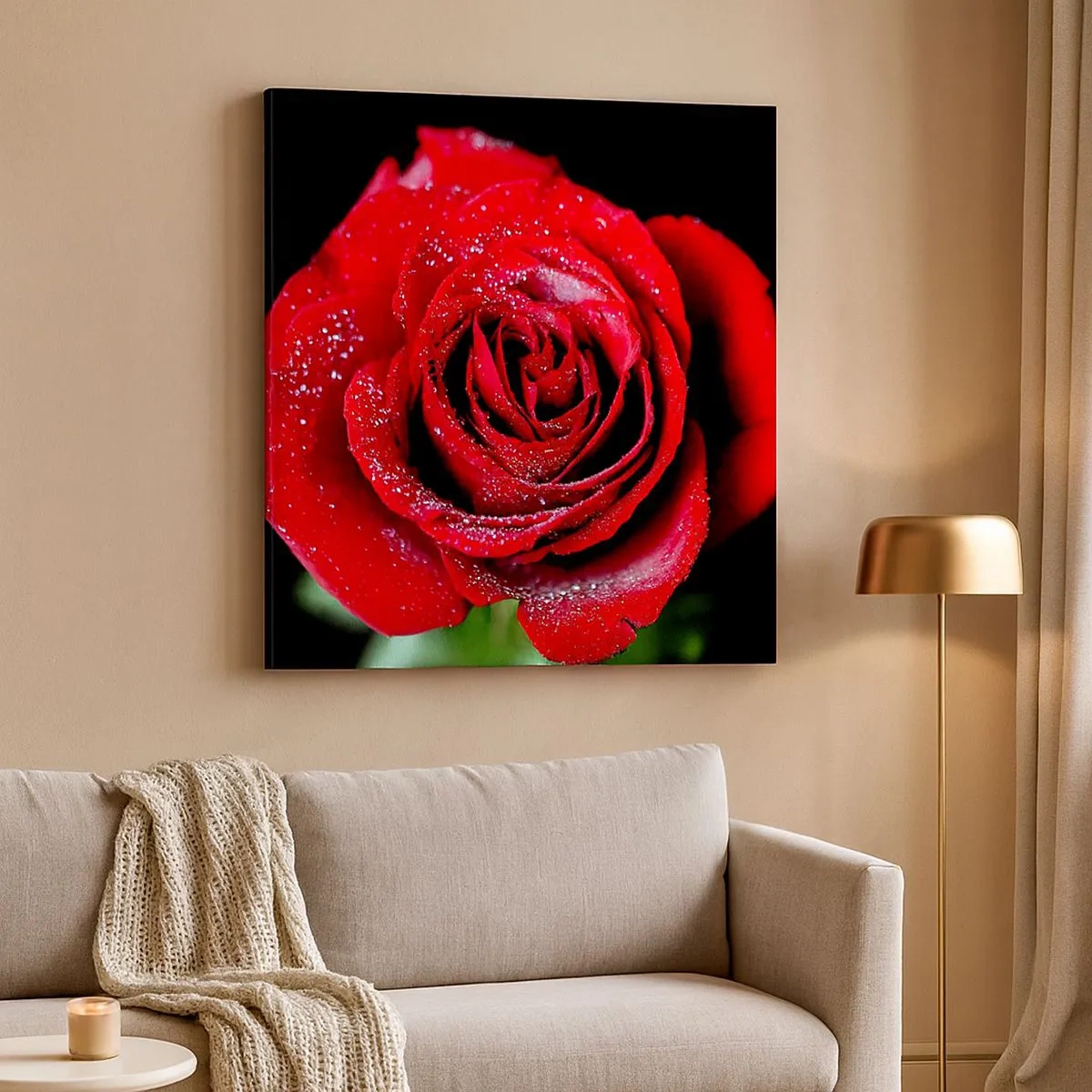 Lærredstryk - Billede på lærred - Det er kærlighed - 30x30 cm