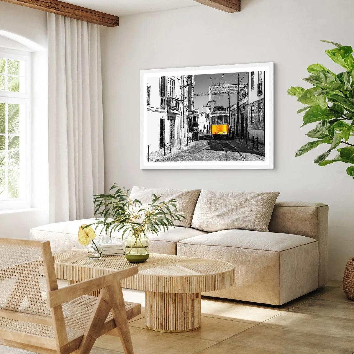 Plakat i hvid ramme - Lissabons ånd - 40x30 cm