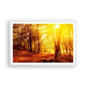 Plakat i hvid ramme - Til den gyldne lysning - 91x61 cm