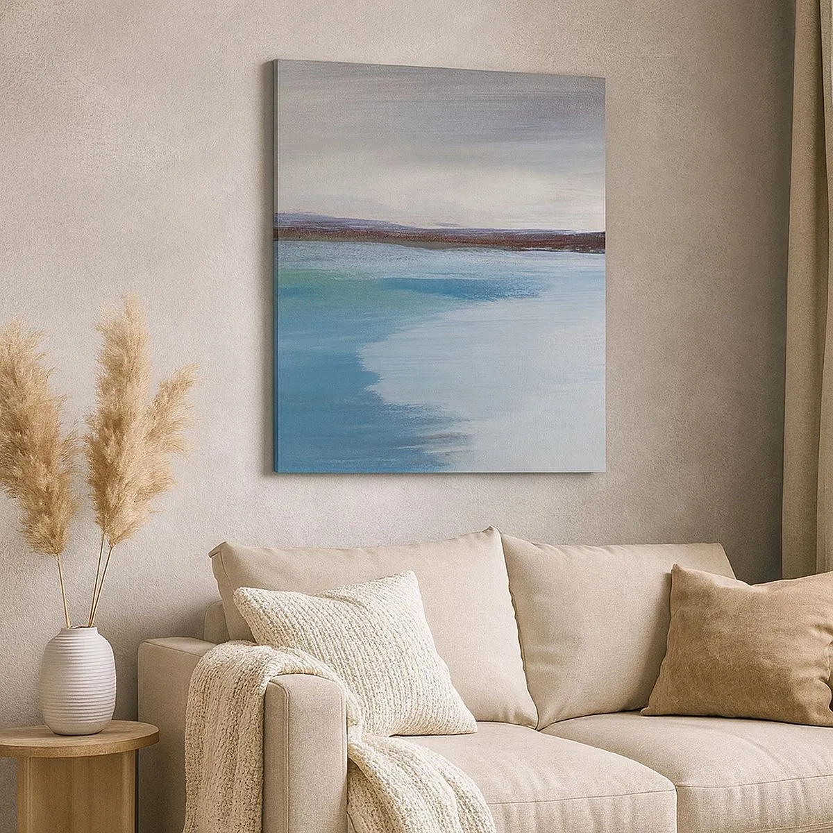 Lærredstryk - Billede på lærred - Horisontalt landskab - 30x30 cm