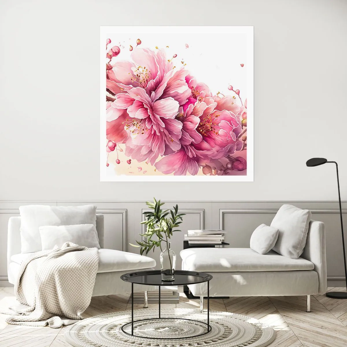 Plakat - Kirsebærblomst - 30x30 cm