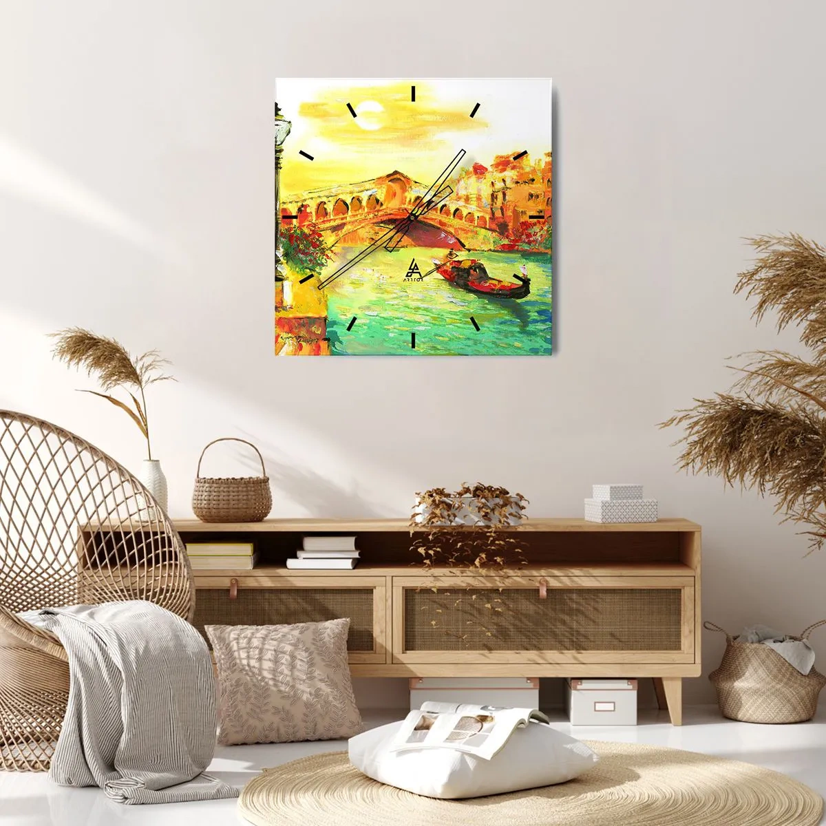 Vægur, Uret - De elskendes pilgrimsrejse - 40x40 cm