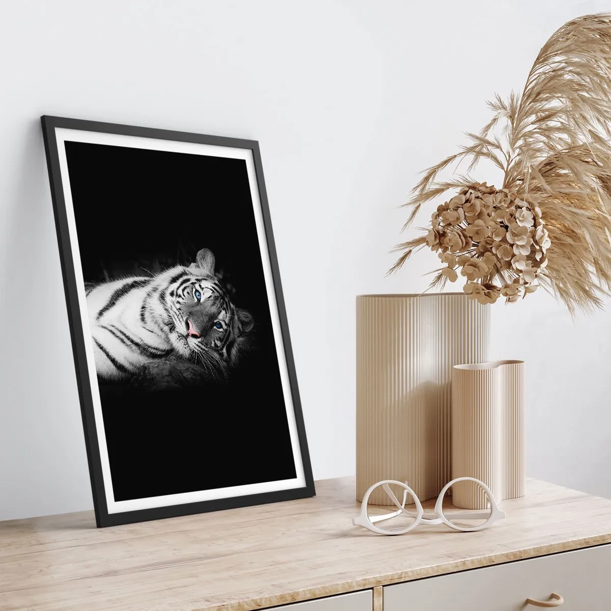 Plakat i sort ramme - Vildskab og fred - 40x50 cm