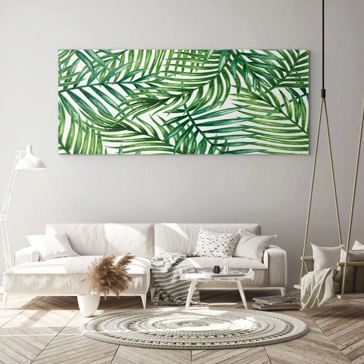 Billede på glas - Under det grønne baldakin - 100x40 cm