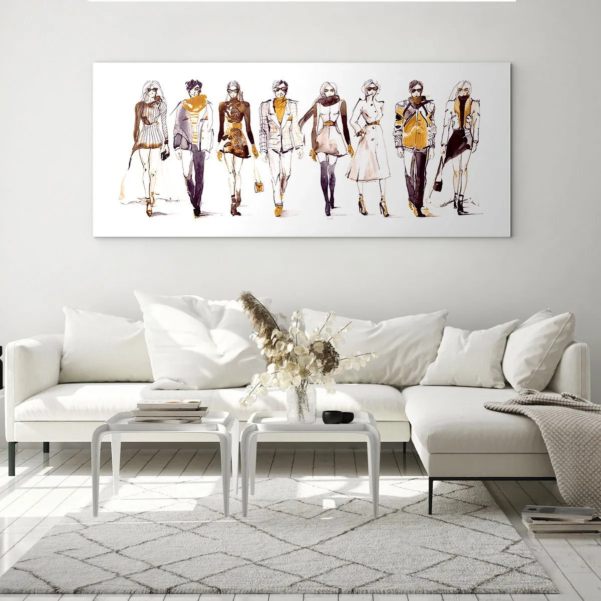 Billede på glas - Diskret elegance, afslappet elegance - 120x50 cm