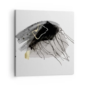 Lærredstryk - Billede på lærred - I sort og guld - 50x50 cm