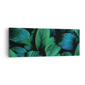 Lærredstryk - Billede på lærred - I den grønne flok - 140x50 cm